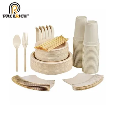 أدوات مائدة الزفاف القابلة للتحلل الحيوي